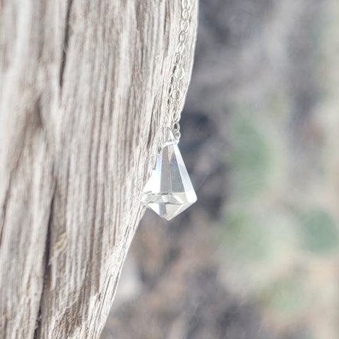 Clear Quartz Sterling Silver Necklace