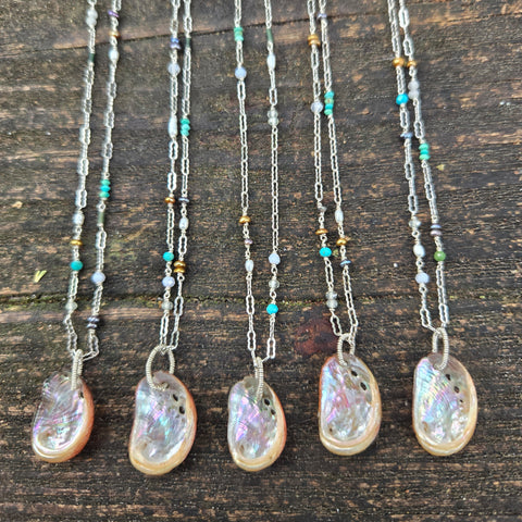 Tiny Abalone Ocean Necklace