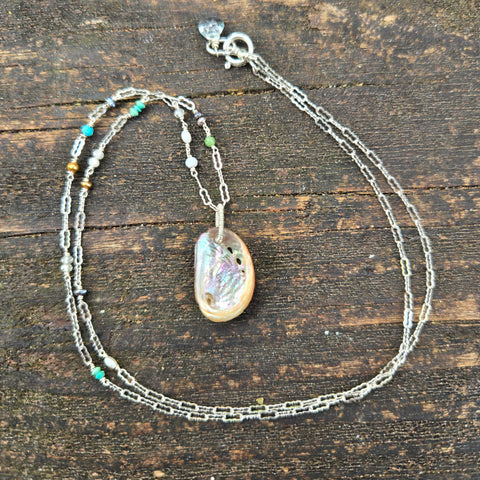 Tiny Abalone Ocean Necklace