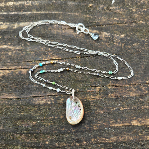 Tiny Abalone Ocean Necklace