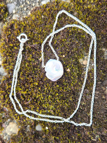 Freshwater Baroque Pearl Sterling Silver Necklace