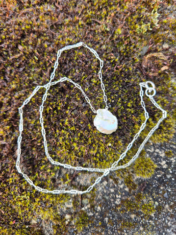 Freshwater Baroque Pearl Sterling Silver Necklace