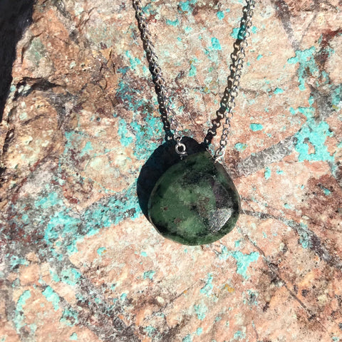 Zoisite Drop Necklace