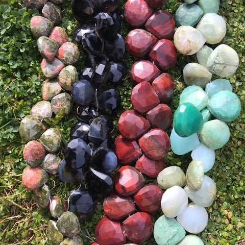 Red Jasper Faceted Briolette Necklace Root Chakra