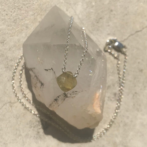 Grossular Garnet Sterling Silver Necklace