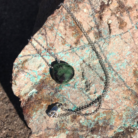 Zoisite Drop Necklace